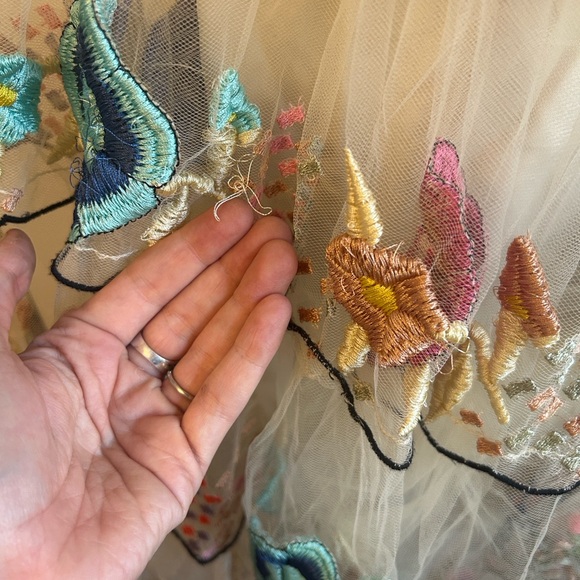 Free People Rambling Rose Tulle Tiered Dress - Picture 8 of 10